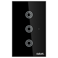 Interruptor KaBuM! Smart Bivolt 3 Botões Preto 15A 50/60Hz Smart Home na KaBuM!