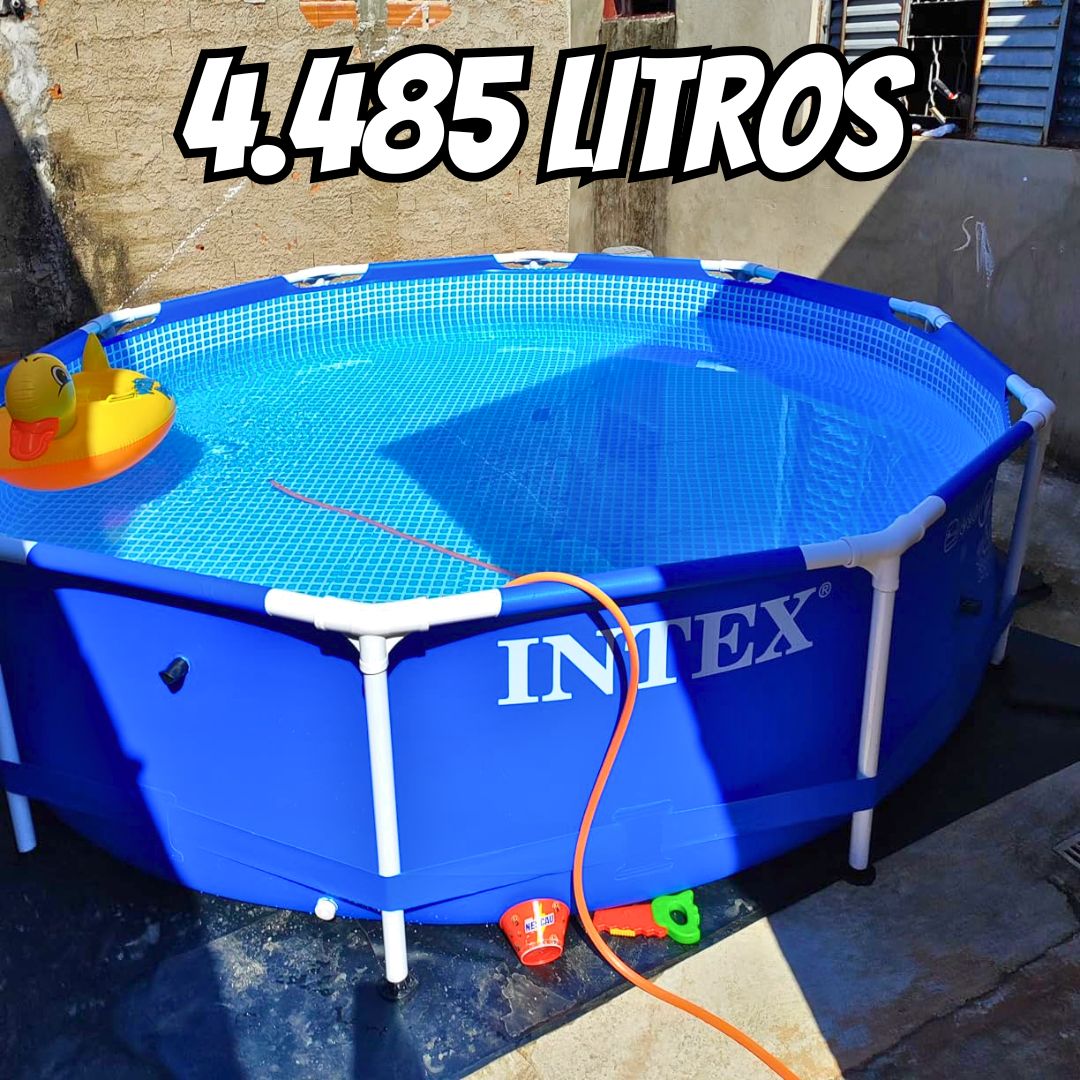 INTEX Piscina de Armação Metal Redondo 4.485L 305cm de Diâmetro na Amazon