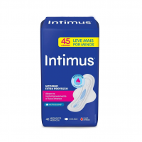 Intimus® Absorvente Noturno Extra Proteção Cobertura Suave, 45 Unidades na Amazon