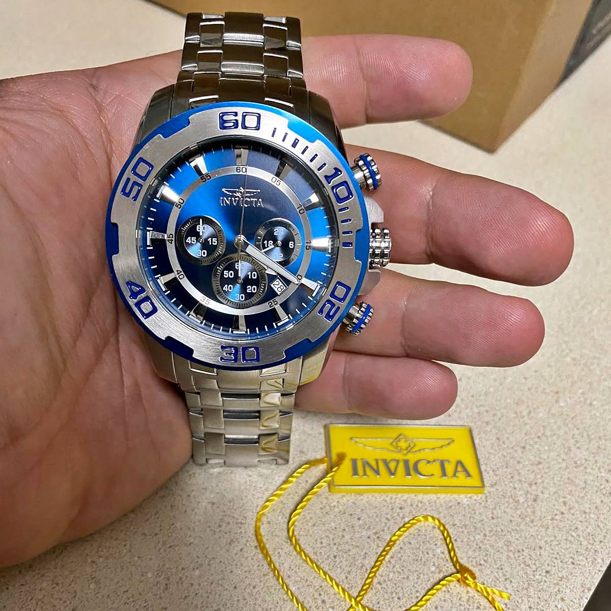 Invicta Relógio masculino 22319 Pro Diver, mostrador analógico, quartzo, prata, Aço inoxidável, 50 mm, Relógio de quartzo, mergulhador na Amazon