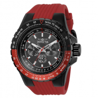 Invicta Relógio Masculino De Quartzo Aviator 33039, Vermelho, Cronógrafo, Movimento De Quartzo na Amazon
