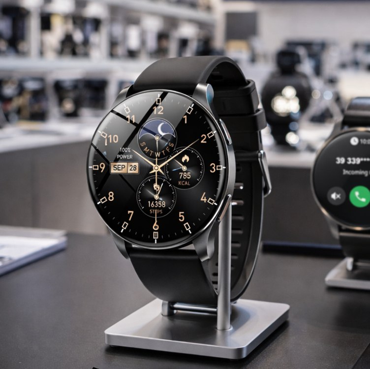 IOWODO W40 Smartwatch com Tela AMOLED 1.43″ – Relógio Inteligente Bluetooth para Chamadas, 100+ Modos Esportivos, 2 Pulseiras (Preto) – Unissex na Amazon