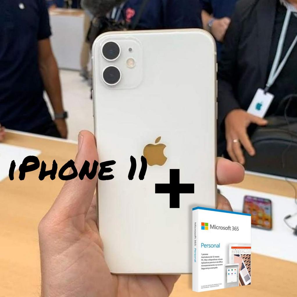 iPhone 11 Apple 64GB 6,1” 12MP – iOS + Microsoft 365 Personal Office 365 apps 1TB na Magazine Luiza
