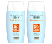 Isdin Fusion Water 5 Stars Kit com 2 Unidades Protetor Solar Facial FPS60 50ml na Magazine Luiza
