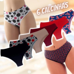 it com 6 Calcinhas Cintura Alta Conforto Algodão na Amazon