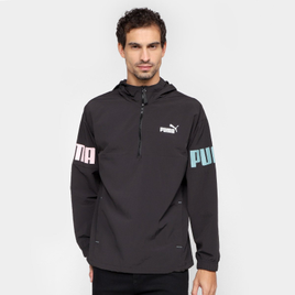 Jaqueta Corta Vento Puma Power 1/2 Zip Masculina - Preto na Netshoes