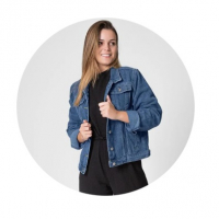 Jaqueta Jeans Feminina Rovitex Azul na Netshoes