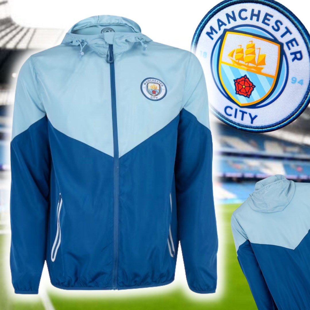 Jaqueta Manchester City Masculina com Capuz Quebra Vento na Centauro