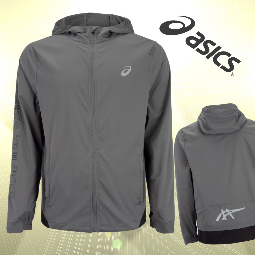 Jaqueta Masculina ASICS com Capuz Icon Packable na Centauro
