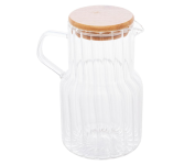 Jarra de Vidro LYOR Borossilicato com Tampa de Bambu Classic 1,1L na Amazon