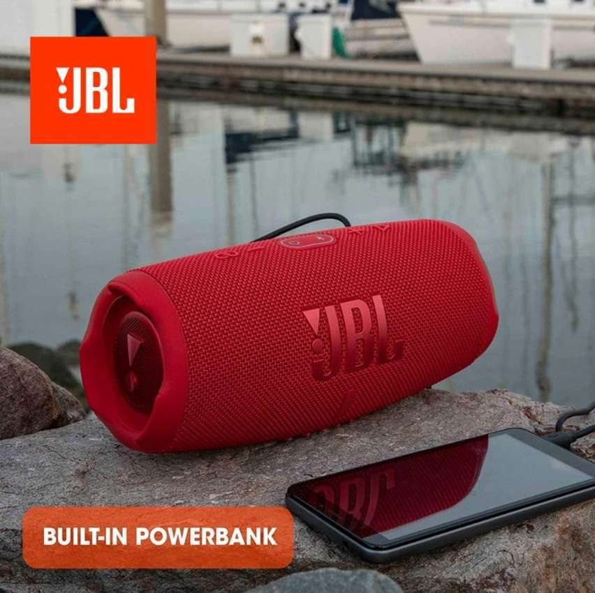 JBL, Caixa de Som Bluetooth, Charge 5 – Vermelha na Amazon