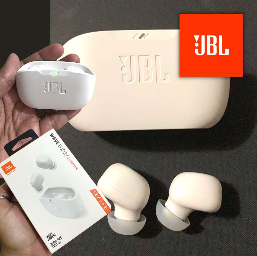JBL, Fone de Ouvido Sem Fio, Bluetooth, Wave Buds TWS – Branco na Amazon