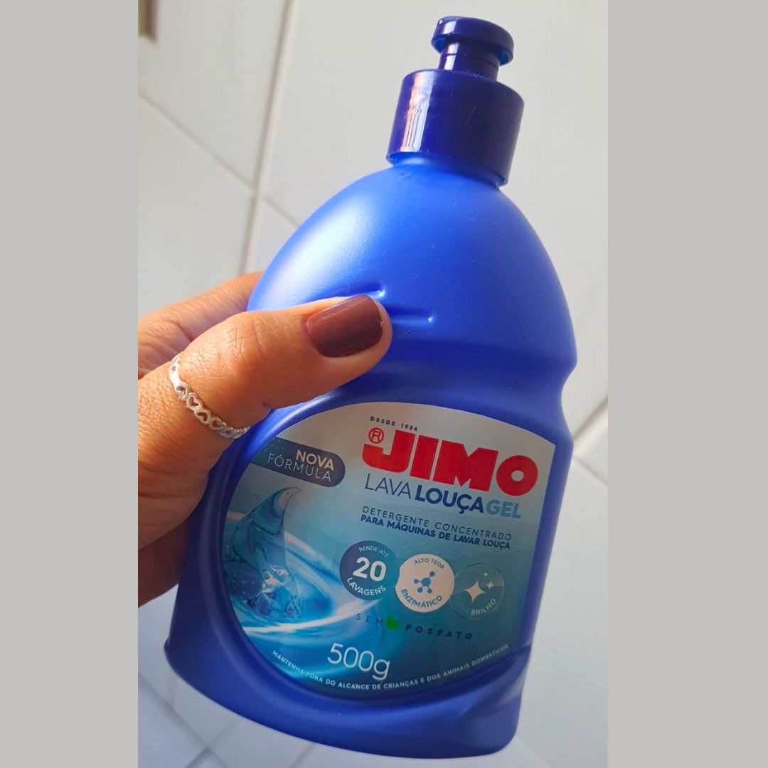 JIMO Lava Louça Gel Detergente Concentrado Desengordurante Super Brilho Limpeza Biodegradável Rende 20 lavagens 500g na Amazon