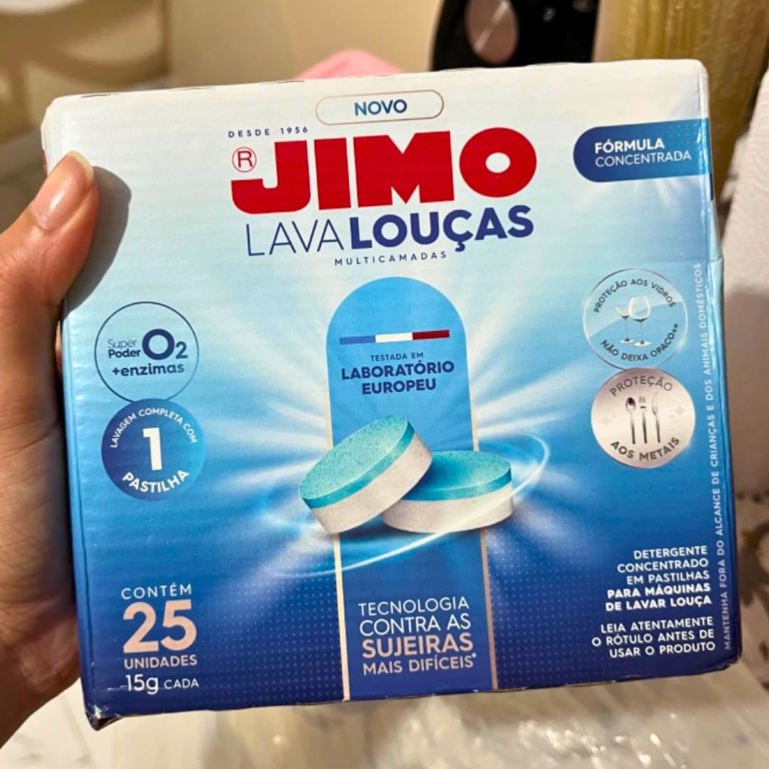 JIMO Lava Louça Multicamadas Detergente Concentrado para Máquinas de Lavar Louças Desengordurante Mais Brilho e Proteção às Louças 25 pastilhas na Amazon