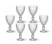 Jogo 6 Taças de Vidro Grande Diamond Bico Jaca 325ML na Amazon