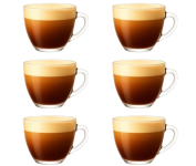 Jogo 6 Xícaras de Café Chá em Vidro Classic 90ml na Amazon