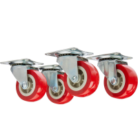 Jogo Com 4 Rodízios Western Vermelho na Amazon