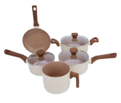 Jogo de 5 Panelas Mimo Style Alumínio Indução Pratic Cook Crema na Amazon