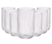 Jogo de 6 Copos Conjunto de Peças de Vidro Transparente, Linha 423ml para Suco e Água na Amazon