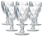 Jogo de 6 Taças de Vidro Diamond Transparente na Amazon