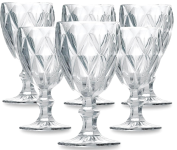 Jogo de 6 Taças de Vidro – Diamond Transparente na Amazon