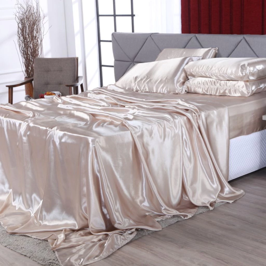 Jogo De Cama King Size 04 Peças Cetim Charmousse Barato na Shopee