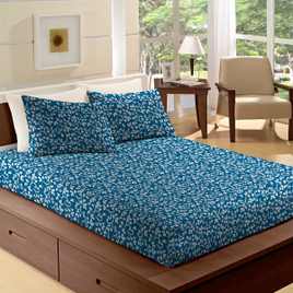 Jogo de Cama Microfibra 3 peças Casal Liberty Camesa Azul na Carrefour