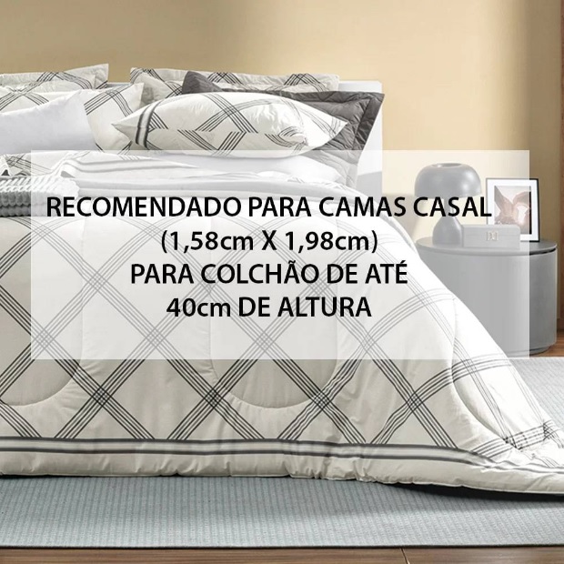 Jogo de Cama Queen Marques 150 Fios Karsten na MadeiraMadeira