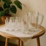 Jogo de Copos com Jarra de Vidro 7 Peças Haus Concept Filetto na Amazon