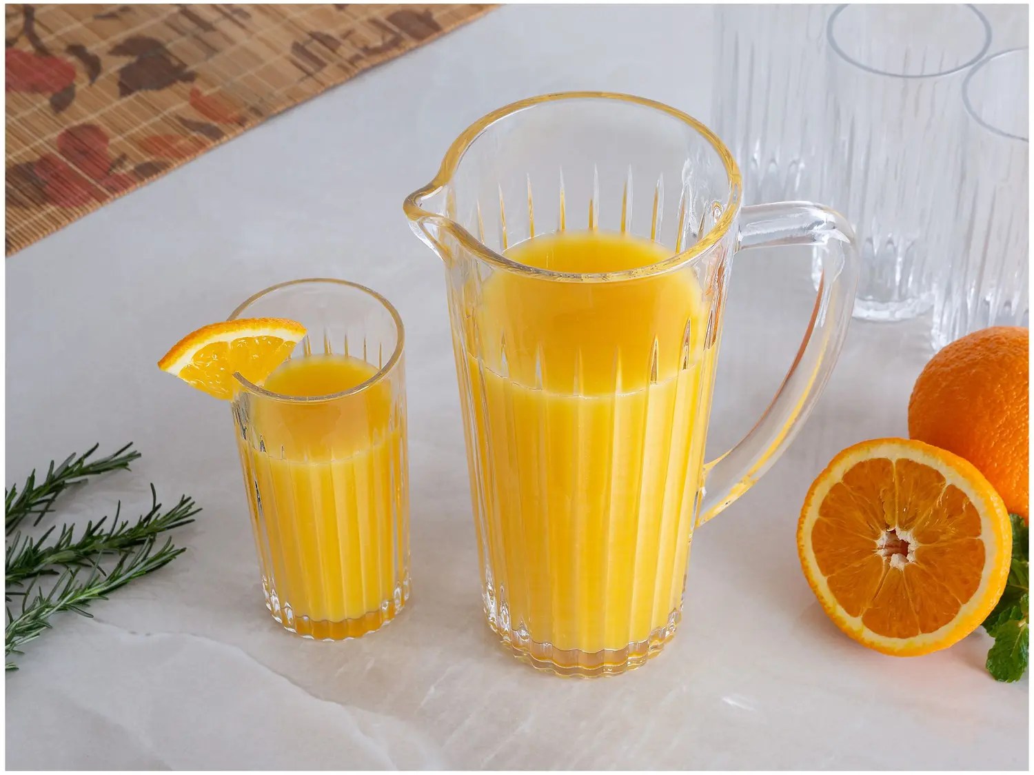 Jogo de Copos com Jarra de Vidro 7 Peças Haus Concept Filetto na Amazon