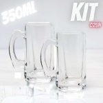 Jogo de Copos de Vidro de Chopp 350ml 2 Peças na Magazine Luiza