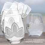 Jogo de Copos de Vidro Mandacaru Martha Medeiros 500ml 6 Peças na Magazine Luiza