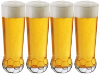 Jogo de Copos de Vidro para Cerveja Transparente – 420ml – 4 Peças – Crisa Bola na Magazine Luiza