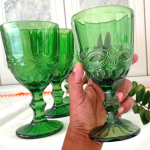 Jogo de Copos de Vidro Verde 330ml 6 Peças – Haus Empire Lace na Magazine Luiza