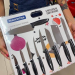 Jogo de Facas 9 Peças Tramontina Plenus 23498048 Preto na Amazon