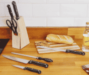 Jogo de Facas com Cepo e Tesoura 8 Peças – Casual Home na Americanas