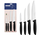Jogo de facas inox – 4 peças, Tramontina – Preto na Amazon