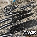 Jogo De Facas Kit 6 Peças Conjunto Inox na Amazon