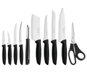 Jogo de Facas Tramontina Inox 10 Peças Plenus Preto na Amazon