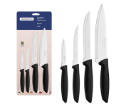 Jogo de Facas Tramontina Inox 4 Peças Plenus Preto na Amazon