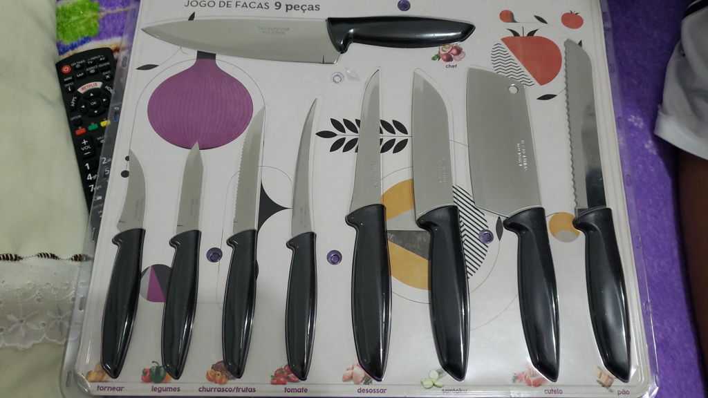 Jogo de Facas Tramontina Inox Plenus - 9 Peças na Magazine Luiza