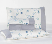 Jogo de Lençol Casal 4 Peças Estampado 200 Fios Floral (Cinza e Floral) na Amazon