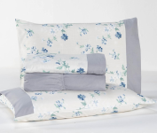 Jogo de Lençol Casal 4 Peças Estampado 200 Fios Floral (Cinza e Floral) na Amazon