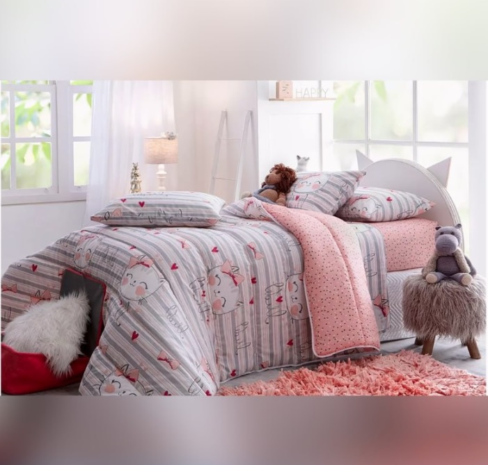 Jogo de Lençol Infantil 3 Peças Serve Cama Box Facil Lavar Sultan – Meow na MadeiraMadeira