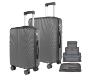 Jogo De Mala De Viagem Expansível Rodinhas 360 Padrão Anac (Grey) na Amazon