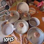 Jogo De Panela Ceramica Antiaderente Fundo Triplo Fogao Indução Mimo Style 10 peças na Amazon