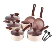 Jogo De Panela e utensílios Ceramica Antiaderente – Mimo Style – 10 Peças na Amazon