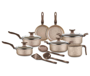 Jogo de Panelas 10 Peças Bianco Antiaderente com Tampa de Vidro na Amazon