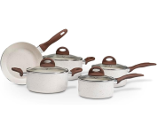 Jogo de Panelas 5 Peças Ceramic Life Granada com Fundo de Indução Brinox – Vanilla na Amazon