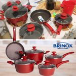 Jogo de Panelas 5 Peças Ceramic Life Optima com Fundo de Indução Brinox na Amazon